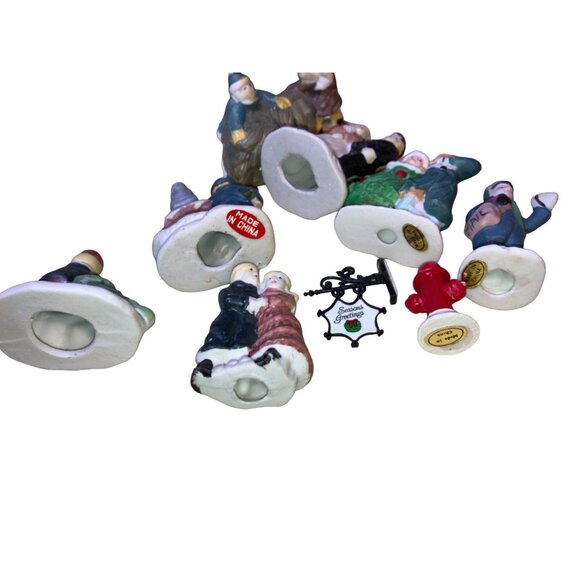 Hand-Painted Ceramic Christmas Village Figurines and Accessories - Picture 11 of 11